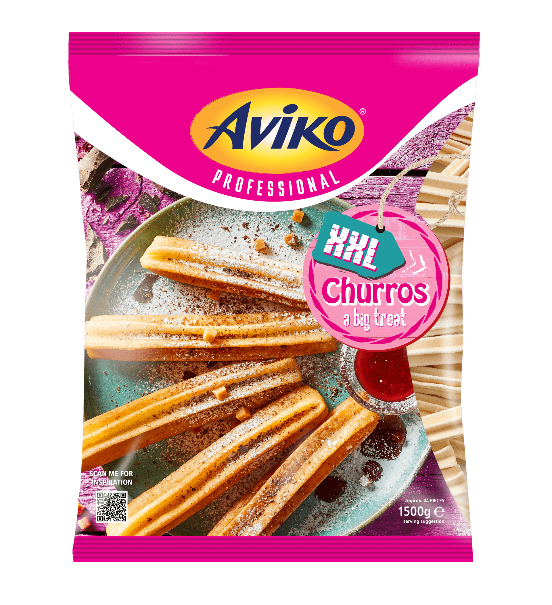 packshot churros xxl oesterreich pink mit churros